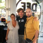 Peter Gazzola con Federico e Marisa di Radio Deejay