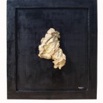 Scheggia di bronzo 1 - 2010 - cm 56x50 - mixed media and bronze on wood - peter gazzola