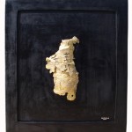 Scheggia di bronzo 2 - 2010 - cm 57x50 - mixed media and bronze on wood - peter gazzola